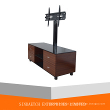 Hochwertiges gehärtetes Glas MDF LCD Plasma TV Stand hat Schubladen